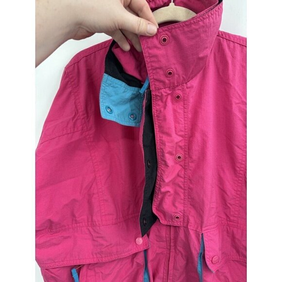 Helly Hansen Jacket Women XS Pink Y2K Athletic Outdoor Zip Snap Close Track - Picture 6 of 9
